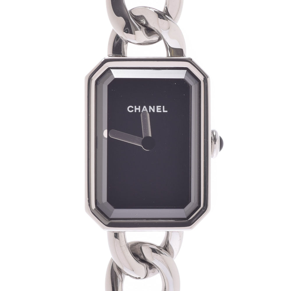 CHANEL シャネル プルミエール 新型 H3248 レディース SS 腕時計 クオーツ 黒文字盤 Aランク 中古 