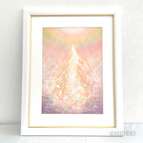 『Rainbow Shower』龍神原画作品　アクリル画