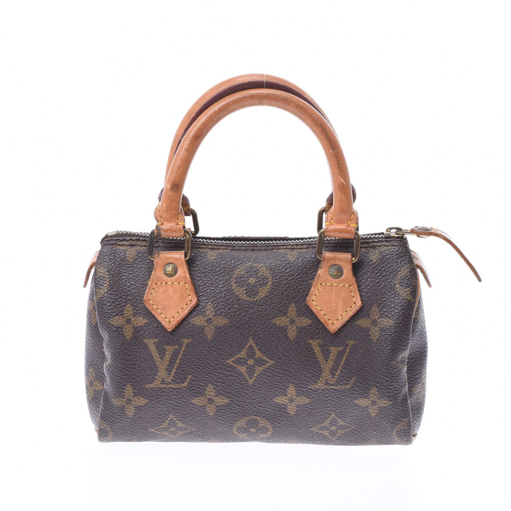 LOUIS VUITTON ルイヴィトン モノグラム ミニスピーディ ブラウン M41534 レディース モノグラムキャンバス レザー ハンドバッグ Bランク 中古 