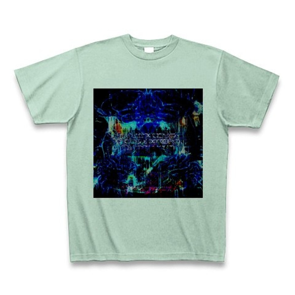 有効的異常症候群脳神経陸◆アート◆文字◆ロゴ◆ヘビーウェイト◆半袖◆Tシャツ◆アイスグリーン◆各サイズ選択可