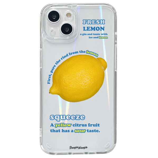 BOOGIE WOOGIE iPhone 14用オーロラケース Lemon BW24099I14