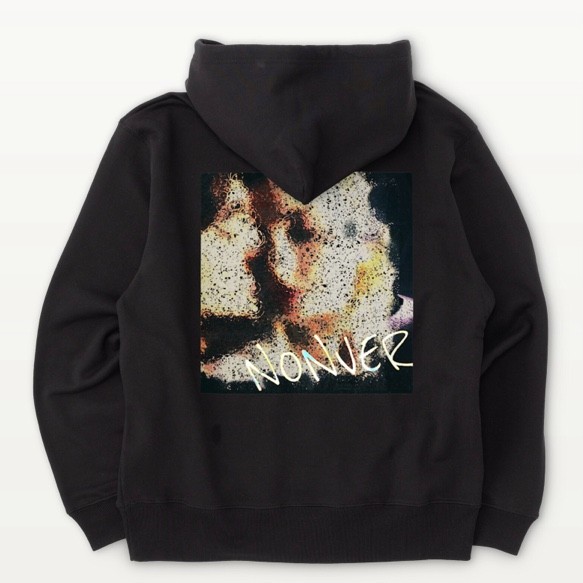 Camouflage Kiss 04【Backprint Hoodie pile / color:BLACK】