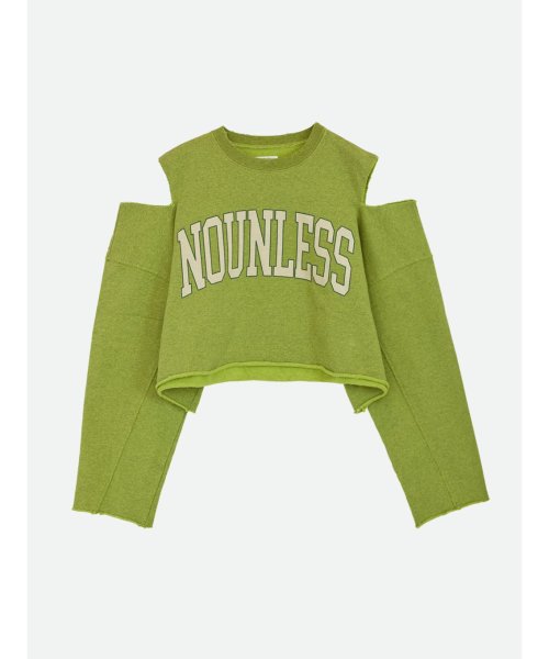 NOUNLESS CUT OFF LOGO SWEAT