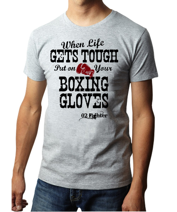 02☆FIGHETER （オツ☆ファイター）BOXING GLOVES 半袖Tシャツ