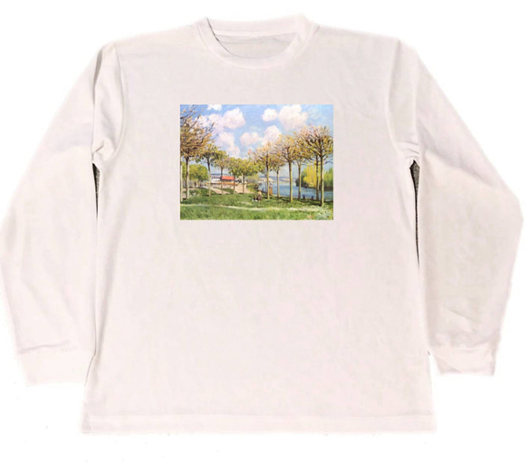 アルフレッド・シスレー　ドライ　Tシャツ　Sisley　名画　絵画　アート　グッズ　　ロング　ロンT　長袖