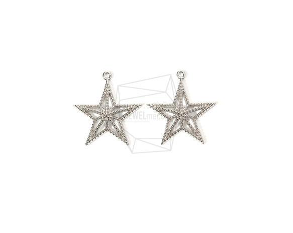 PDT-1603-MR【2個入り】クリスマススターペンダント,Christmas Star Pendant