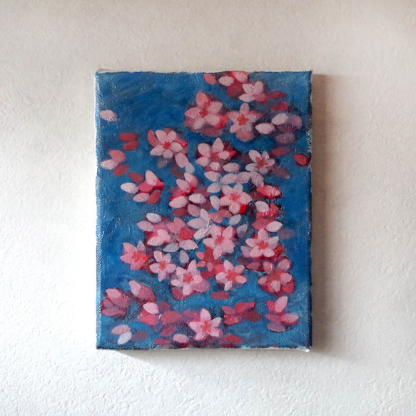 【購入後すぐに飾れる絵画】『濡桜』F0号 油彩