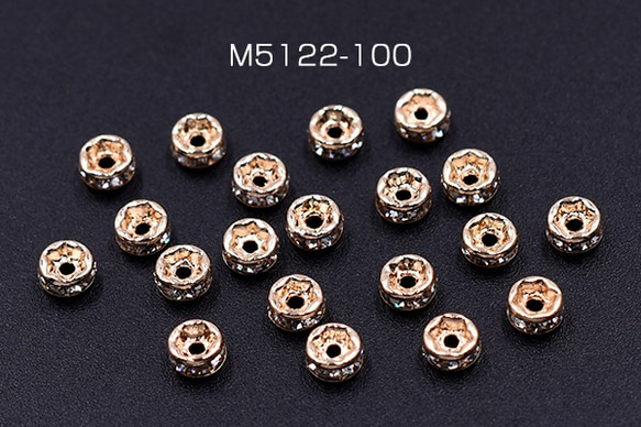 M5122-100 100個 ロンデル  平型 4mm ゴールド 【100ヶ】