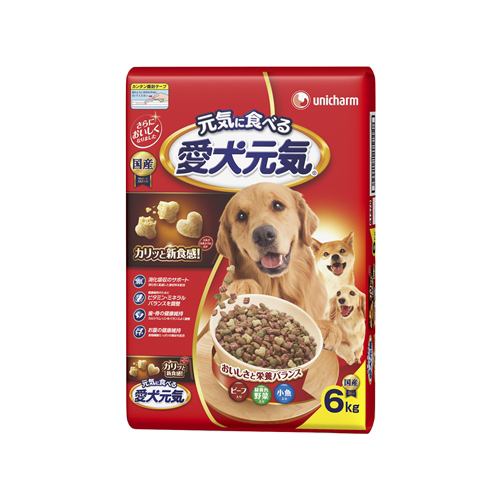 ユニ・チャーム愛犬元気 ビーフ・緑黄色野菜・小魚入り６ｋｇ