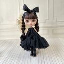 NO,161 ベアトップブラックワンピース  ブライス リカちゃん ワンピース