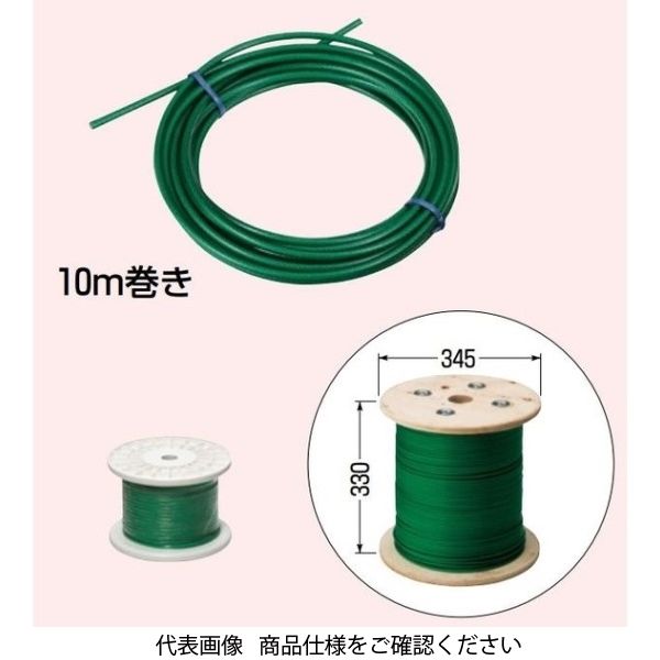 未来工業 カラーワイヤー 10m巻き Y4PG-30 1個（直送品）