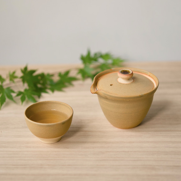 新茶器 急須ヒトリセット KISETO【信楽焼の急須】陶器 ギフトセット 黄瀬戸 洗いやすい 宝瓶 衛生的