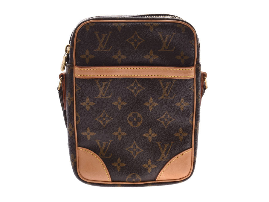 ルイヴィトン モノグラム ダヌーブ ブラウン M45266 レディース メンズ 本革 ショルダーバッグ ABランク LOUIS VUITTON 中古 