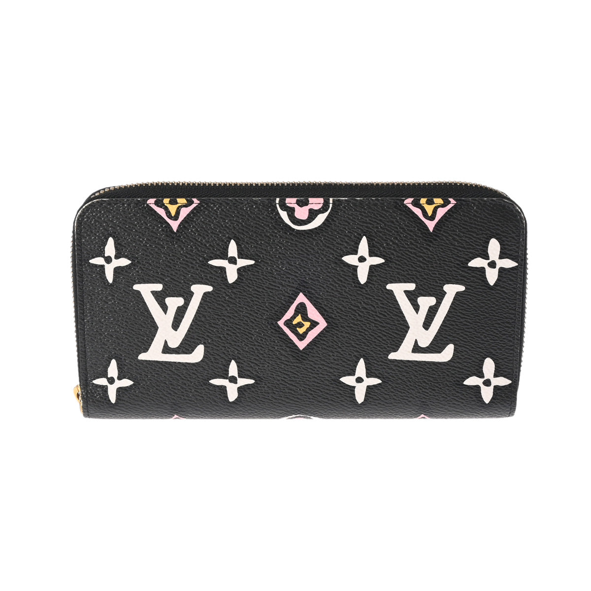 LOUIS VUITTON ルイヴィトン モノグラム ワイルドアットハート ジッピーウォレット ノワール M80683 レディース モノグラムキャンバス 長財布 ABランク 中古 