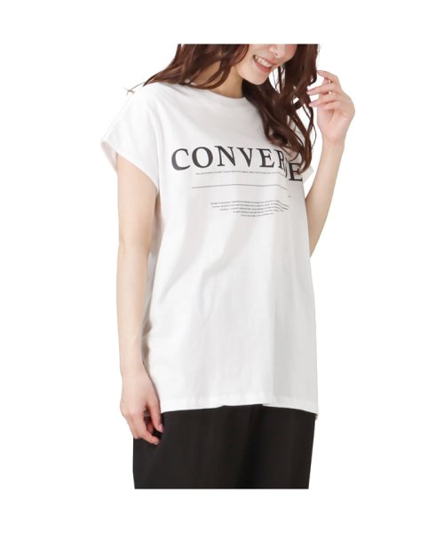 CONVERSE コンバース サイドスリット入りフレンチスリーブTシャツ 3282－5861