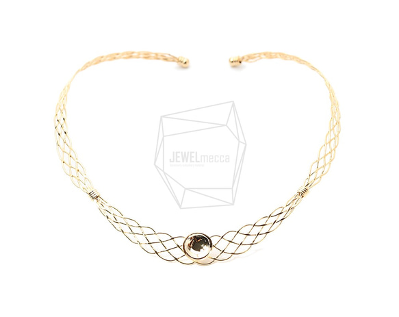 PDT-1962-G【1個入り】チョーカーのネックレス,Round Choker Collar Necklace