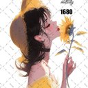 original sticker « no.1680 »     //     人物ステッカー オリジナルステッカー オリジナル人物ステッカー ステッカー cotton melody