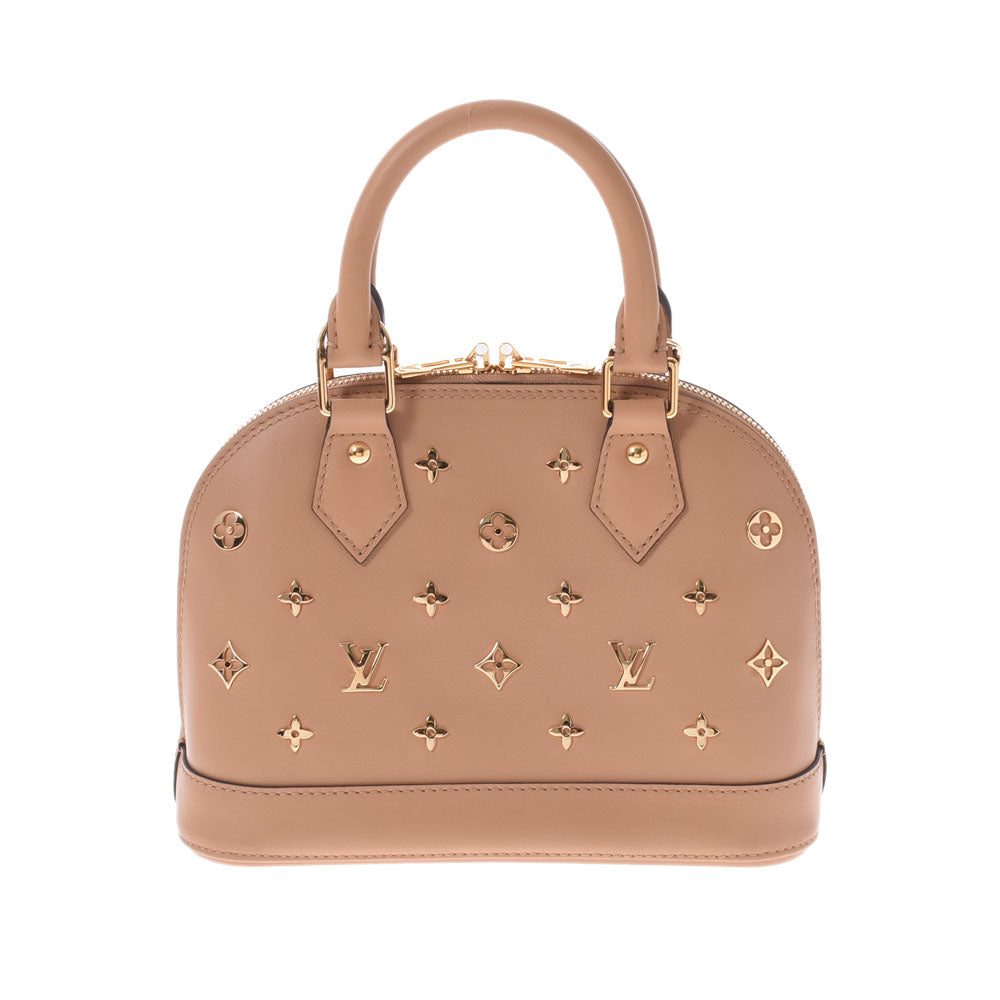 LOUIS VUITTON ルイヴィトン モノグラム パターン アルマBB 2WAY ベージュ ゴールド金具 M58638 レディース レザー ハンドバッグ 新同 中古 