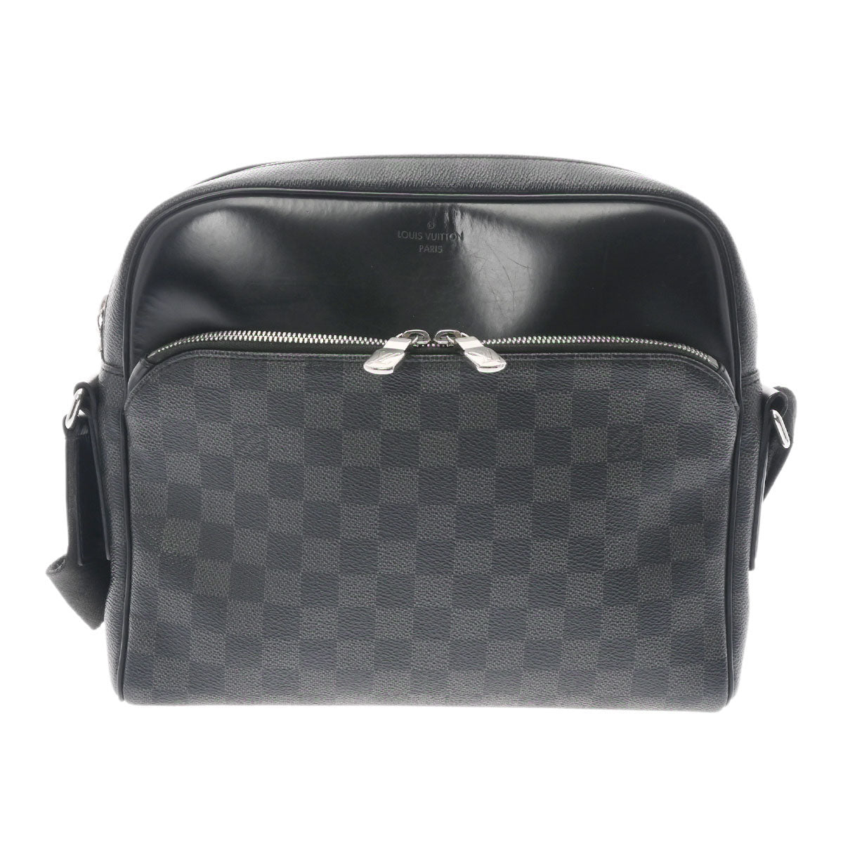 LOUIS VUITTON ルイヴィトン ダミエグラフィット デイトンPM 黒/グレー N41408 メンズ ダミエグラフィットキャンバス ショルダーバッグ Bランク 中古 