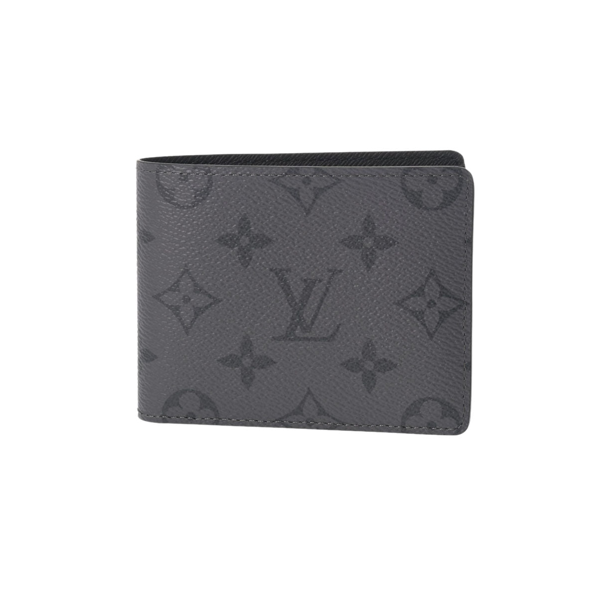 LOUIS VUITTON ルイヴィトン モノグラムエクリプス リバース ポルトフォイユ スレンダー 札入れ グレー M80906 メンズ モノグラムキャンバス 二つ折り財布 Aランク 中古 