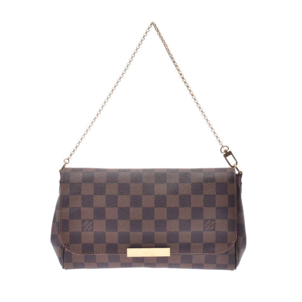 LOUIS VUITTON ルイヴィトン ダミエ フェイボリットMM 2WAYバッグ ブラウン N41129 レディース ダミエキャンバス ショルダーバッグ ABランク 中古 