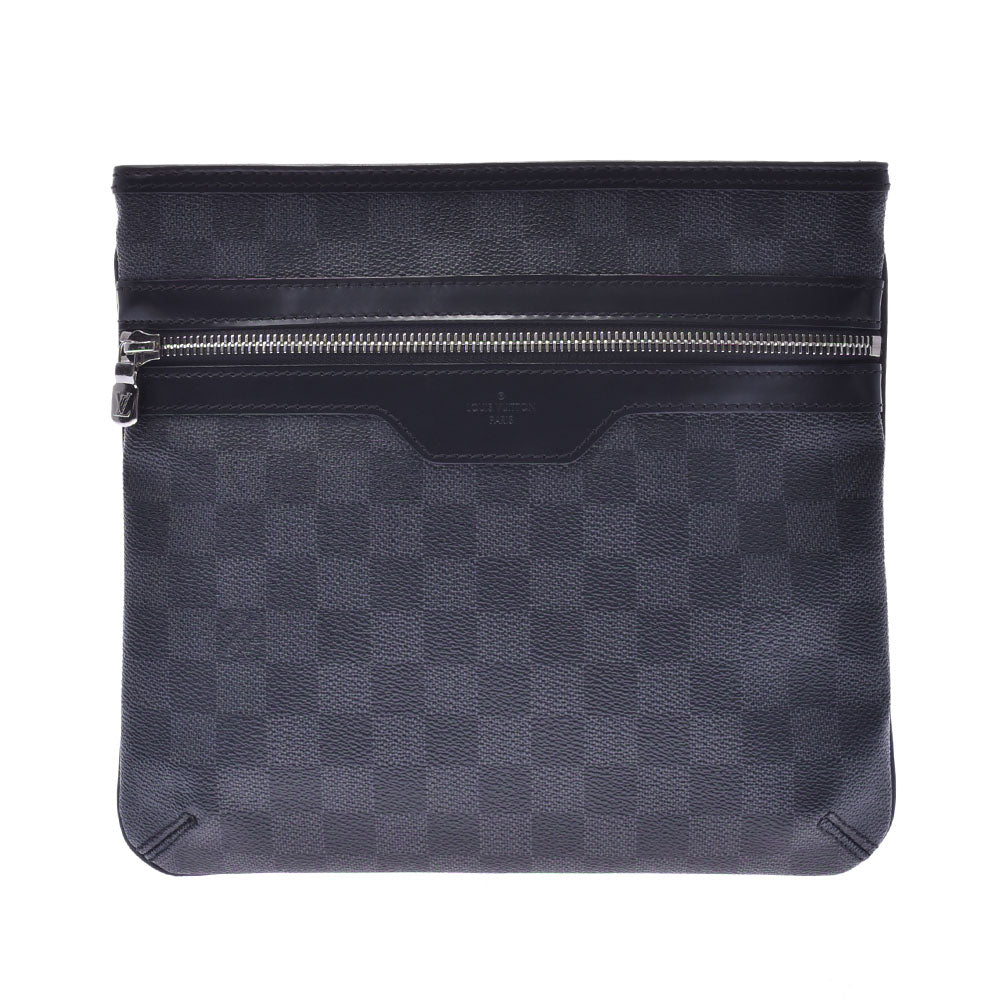 LOUIS VUITTON ルイヴィトン ダミエ グラフィット トマス 黒/グレー N58028 メンズ ショルダーバッグ Bランク 中古 