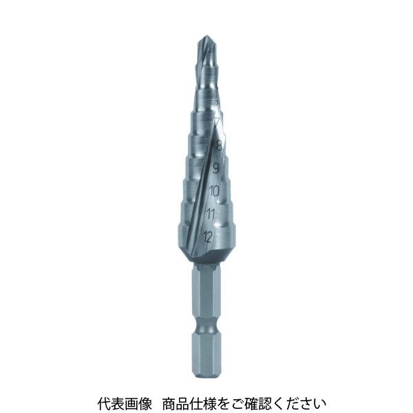 RUKO 2枚刃スパイラルステップドリル(六角軸タイプ) 12mm ハイス 101052H 1本 765-9709（直送品）