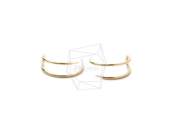 ERG-1216-G【2個入り】 カーブラウンドピアス/Curve round Post Earring