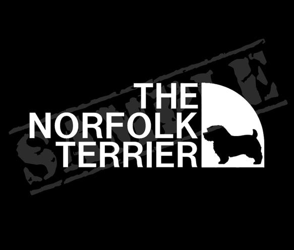 THE NORFOLK TERRIER ステッカー（ノーフォーク・テリア） 6cm×17cm