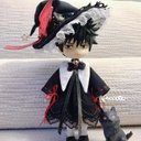 JANAYA ハンドメイド　オビツ11 ob11服　黒色魔法洋服　2点セット