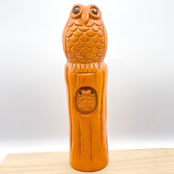 子袋OWL　ふくろう【木彫り】【ベトナム製】