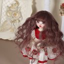 BJD 1/3 1/4  1/6人形 ドール用ウィッグ カツラ 耐熱 ハンドメイドzxww-359