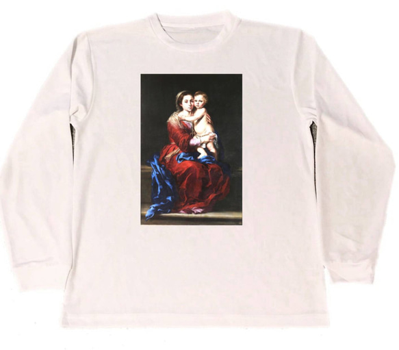 ムリーリョ　ドライ　Tシャツ　名画　絵画　アート　ムリリョ　グッズ　Madonna of the Rosary　　ロング