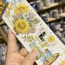 海外PETテープ 切り売り 千の太陽 菊の花 花 海外マステ コラージュ マスキングテープ フラワー系装飾系シール ステッカー