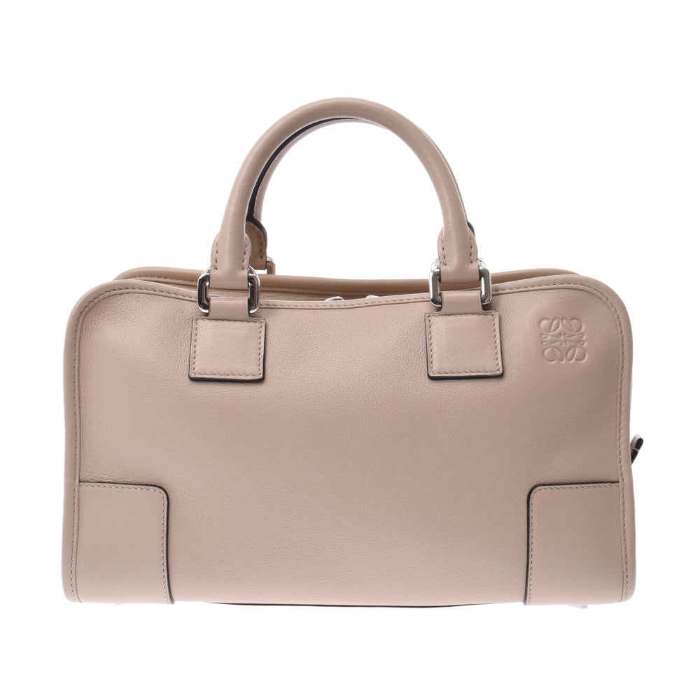 LOEWE ロエベ アマソナ28 2WAYバッグ ベージュ シルバー金具 レディース カーフ ハンドバッグ ABランク 中古 