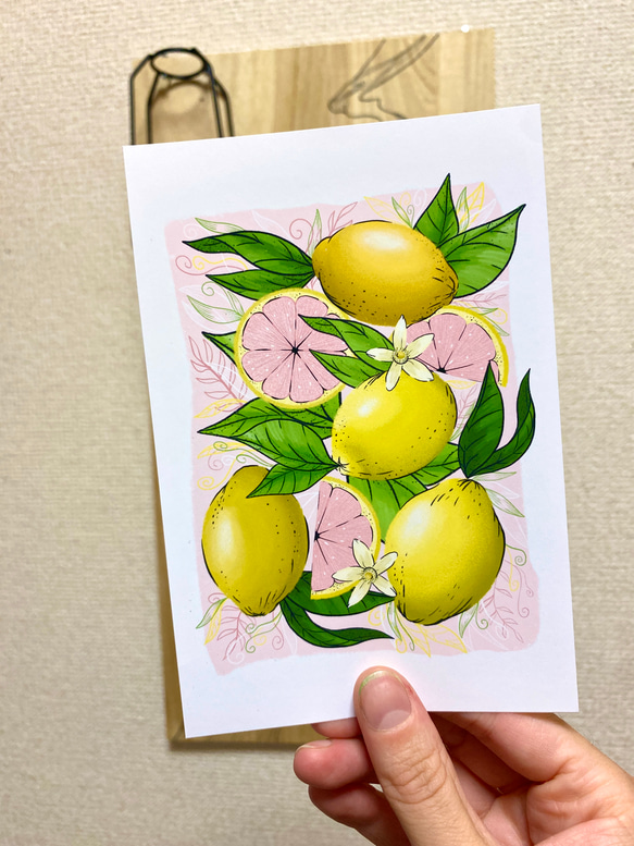 Lemon Art Postcard レモンアートはがき