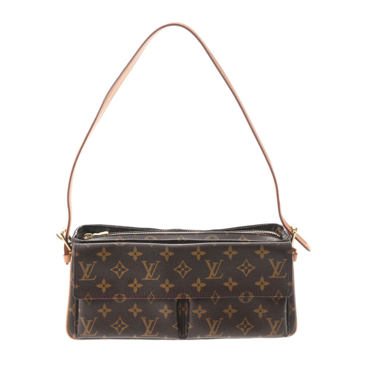 LOUIS VUITTON ルイヴィトン モノグラム ヴィバシテMM ブラウン M51164 レディース モノグラムキャンバス ショルダーバッグ ABランク 中古 