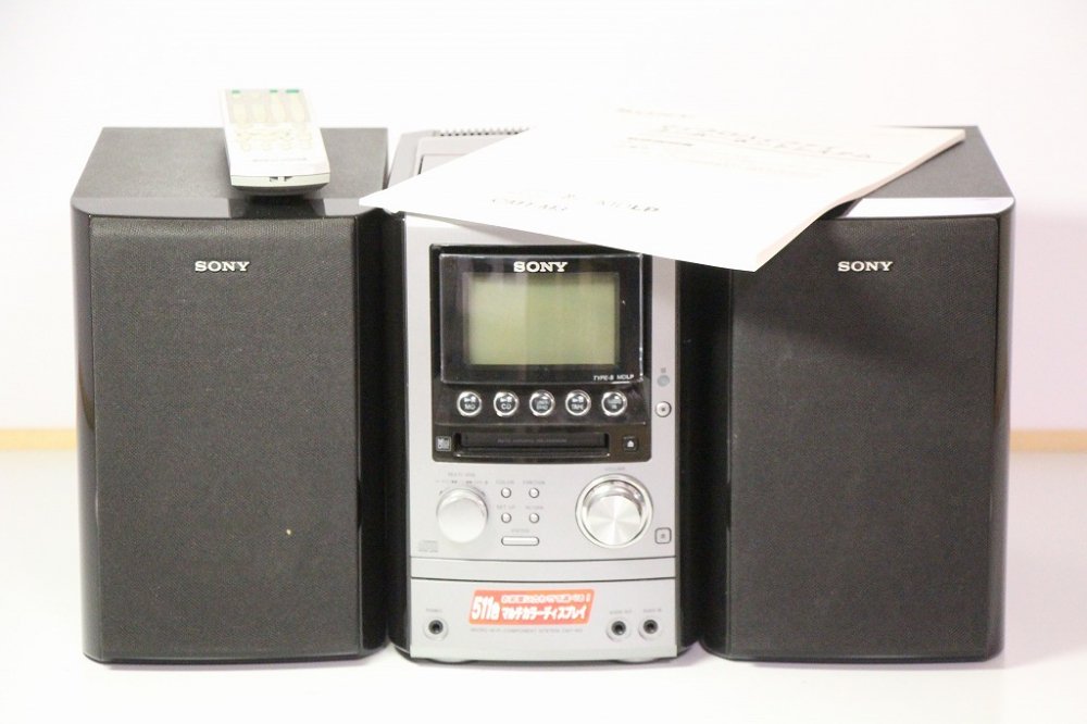 SONY MD搭載オールインワンコンポ CMT-M3 ブラック 【中古品】