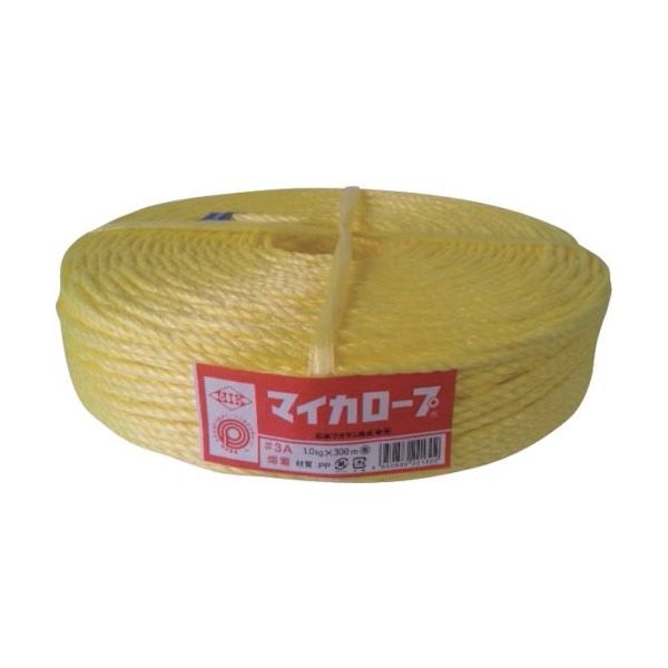 石本マオラン 石本 マイカロープ#3A 1.0kg 黄 MLP-3A Y 1セット(5巻) 126-8216（直送品）