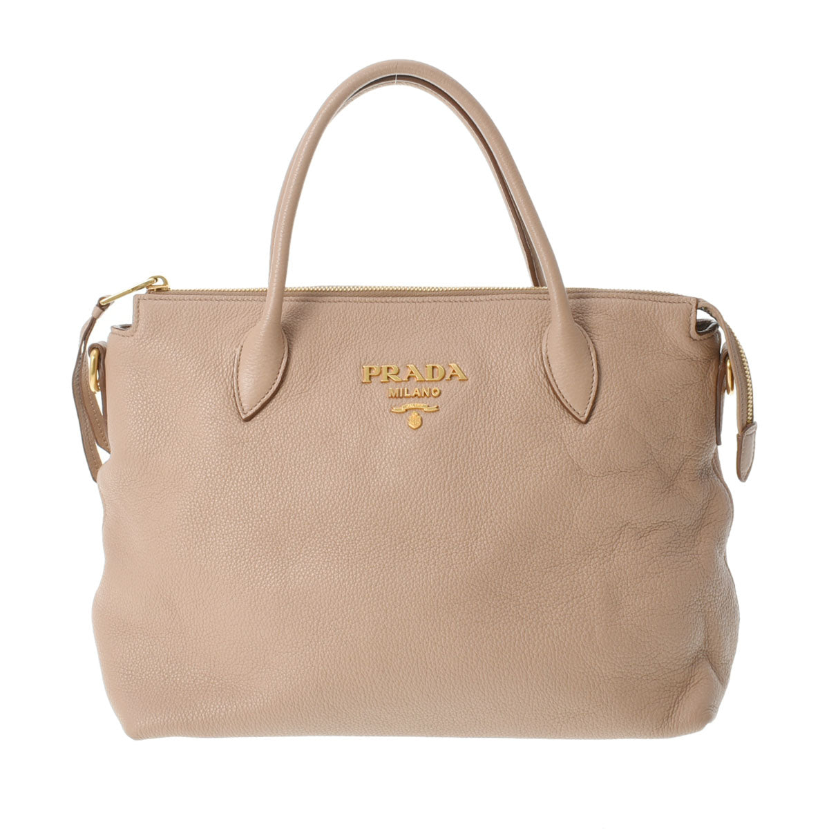 PRADA プラダ 2WAY トート ベージュ 1BA205 レディース レザー ショルダーバッグ ABランク 中古 