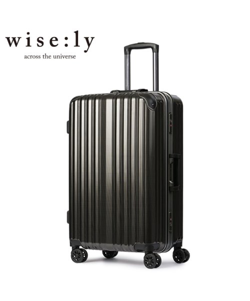 ワイズリー スーツケース Mサイズ 60L 軽量 中型 フレームタイプ キャスターストッパー キャリーケース wise:ly wisely 338－2081