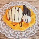 フェイクスイーツ　アイスのせ♡チョコレートワッフル　おままごと　食品サンプル