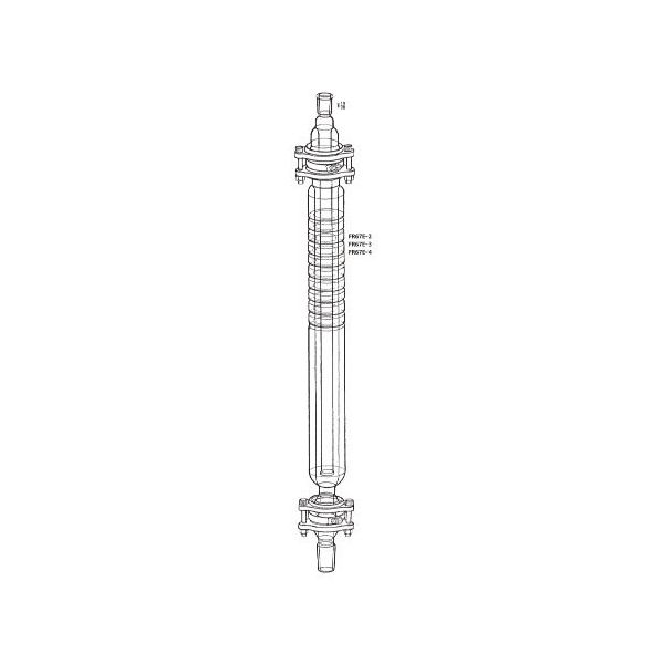 桐山製作所 桐山オーバルリングガラス充填蒸留塔（H.E.T.P.42mm） FR67E-4