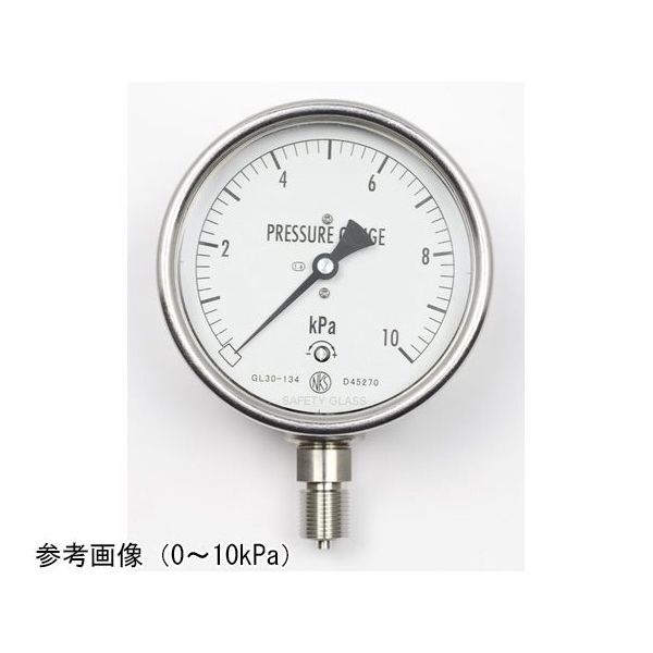 長野計器 ステンレスケース微圧計(100Φ) 2.5kPa GL30-134 1個 65-4319-03（直送品）