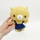 デニムワンピース　春色ねこちゃん