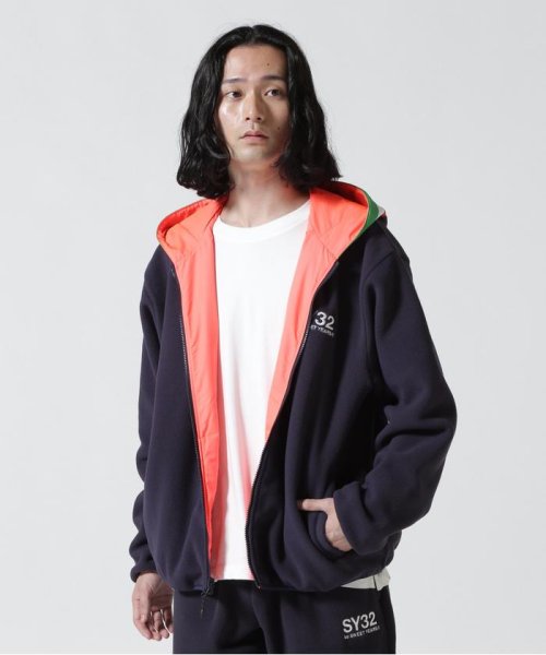 SY32 by SWEET YEARS/エスワイサーティトゥ バイ スィートイヤーズ/REVERSIBLE FLEECE ZIP HOOD