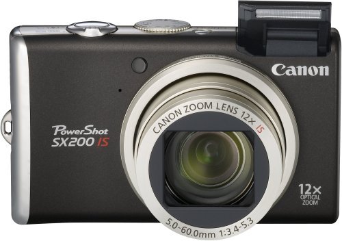 Canon デジタルカメラ PowerShot (パワーショット) SX200 IS ブラック PSSX200IS(BK)【中古品】