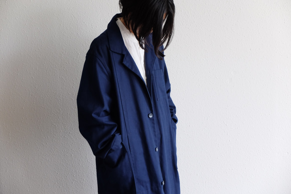 【再入荷】木間服装製作 / coat 帆布 ネイビー / unisex 1size