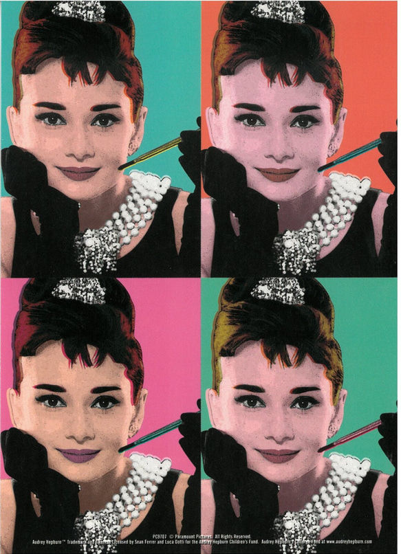 新入荷！イギリス！『 AUDREY HEPBURN オードリー・ヘプバーン　ポストカード③』 ～同柄2枚セット～