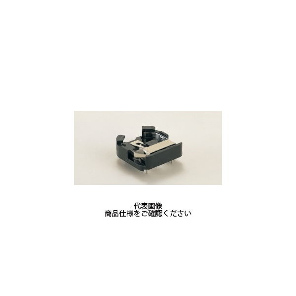 タカチ電機工業 BCR型コイン電池ホルダー ブラック BCR20H4ーT 1袋(100個入(20個トレイ×5)) BCR20H4-T 1袋(100個)（直送品）